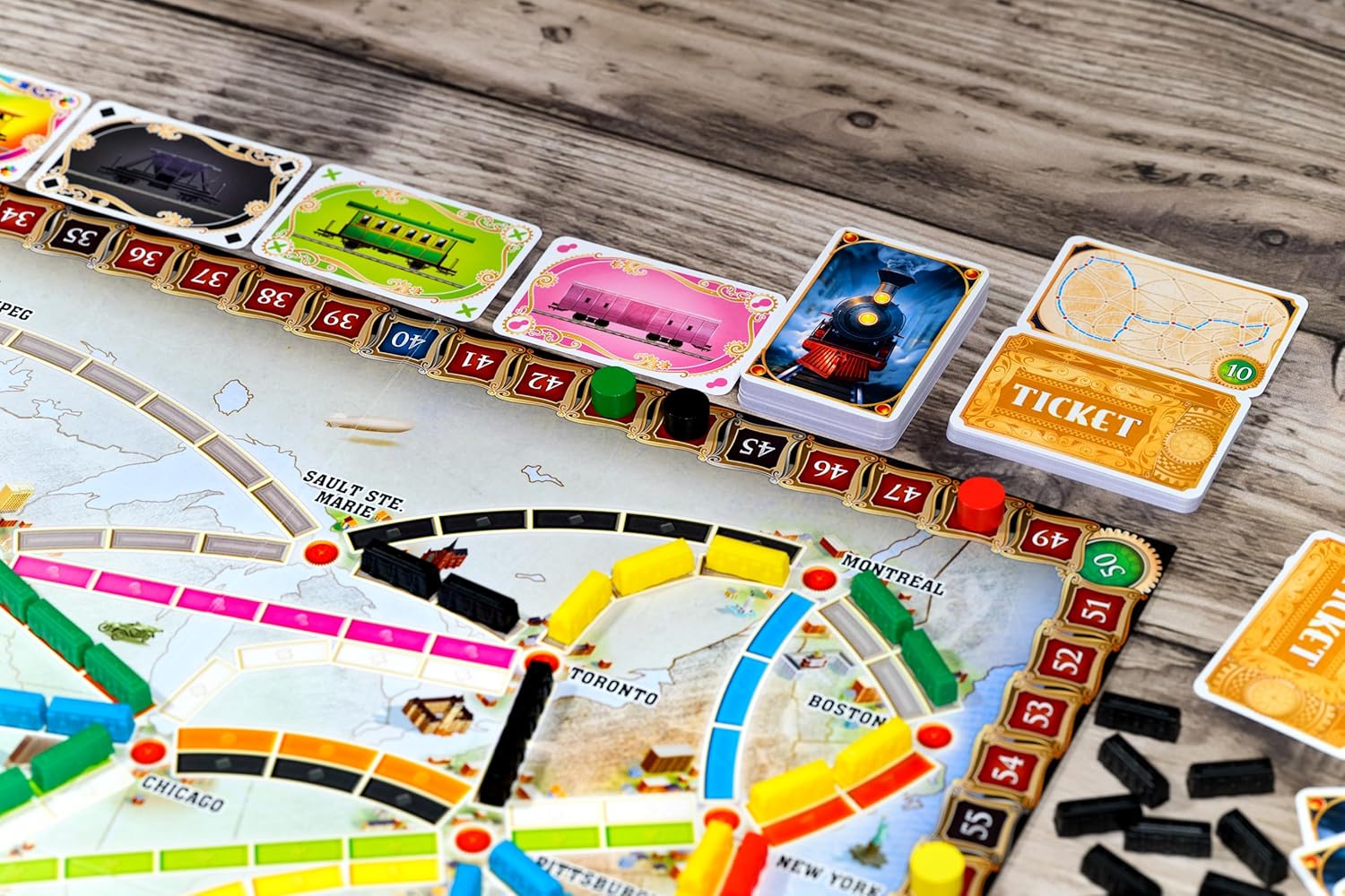 Amodee Ticket To Ride North America (2025 Refresh) 2-5 Person Strategy Board Game For Teenagers & Adults Ages 14+ By Days of Wonder